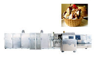 خط تولید مخروطی شکر خالص غلطکی / سازنده بستنی ساز صنعتی با صفحات پخت آهن چدن