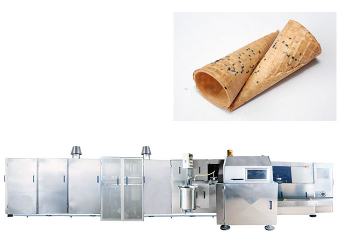 CE خط تولید مخروط یخ کرم، دستگاه پخت مخروط شکر 10 - 11 مصرف گاز / ساعت