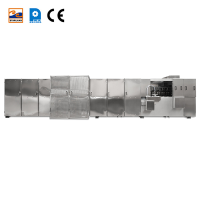 پشتیبانی فنی ویدئویی Wafer Biscuit Maker دیگر دستگاه میان وعده با سیستم کنترل PLC
