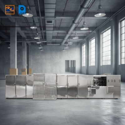 دستگاه بیسکویت وفر مجهز به سیستم کنترل PLC که کنترل خودکار و تولید وفر موناکا پایدار را فراهم می کند