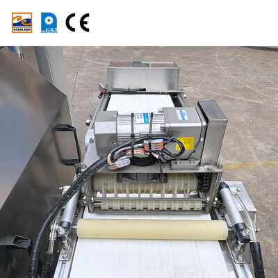 PLC Control System Egg Roll Production Line Automatic Operating Mode Gas Heating Method Continuous Production Equipment