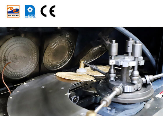 سازنده بیسکویت خودکار که شامل سیستم کنترل PLC است که کنترل دقیق برای تولید بیسکویت Obleas را فراهم می کند