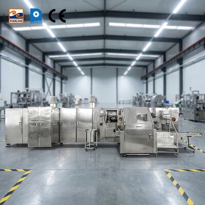 ماشین چرخ دار کامل اتوماتیک مخروط بستنی طراحی شده برای تولید انبوه مخروط بستنی