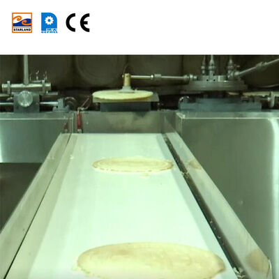 1.5kw مشخصات موتور اصلی خط تولید بیسکویت وفر مواد فولاد ضد زنگ مجهز به پشتیبانی فنی ویدئویی