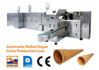 خط تولید مخروط وفل مخروطی بستنی تجاری 11 کیلوگرم / ساعت