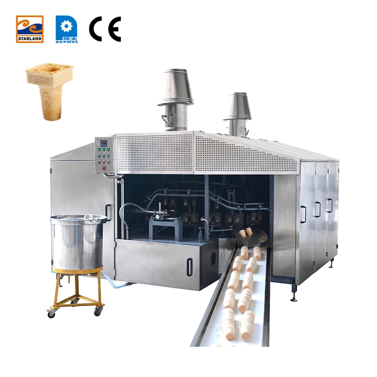 0.75kw مشخصات موتور اصلی خط تولید مخروط وافره اتوماتیک با CE