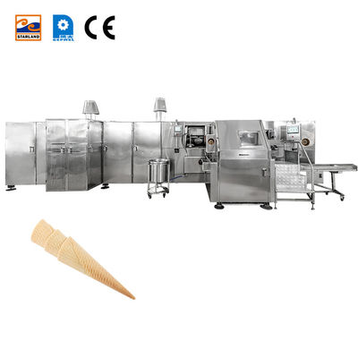 PLC تجاری Barquillo مخروط ساخت ماشین با خط تولید خودکار