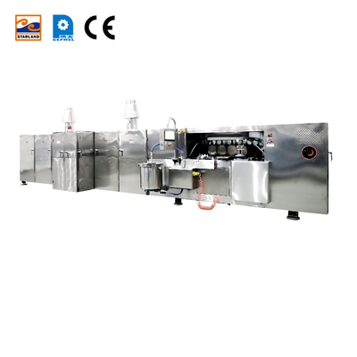 خط تولید بیسکویت وفر کنترل شده توسط PLC ساخته شده از فولاد ضد زنگ برای نیازهای تولیدی سفارشی