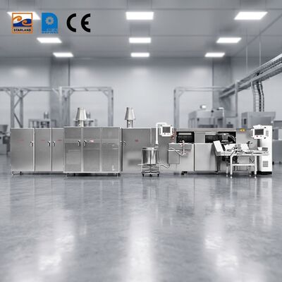 خط تولید رول تخم مرغ فولاد ضد زنگ خط تولید رول وافل خودکار طراحی شده برای ظرفیت تولید 1800 ساعت در صنعت مواد غذایی