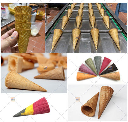 اسنک فود دستگاه بستنی ساز ویفر مخروطی 5400Cones / Hour